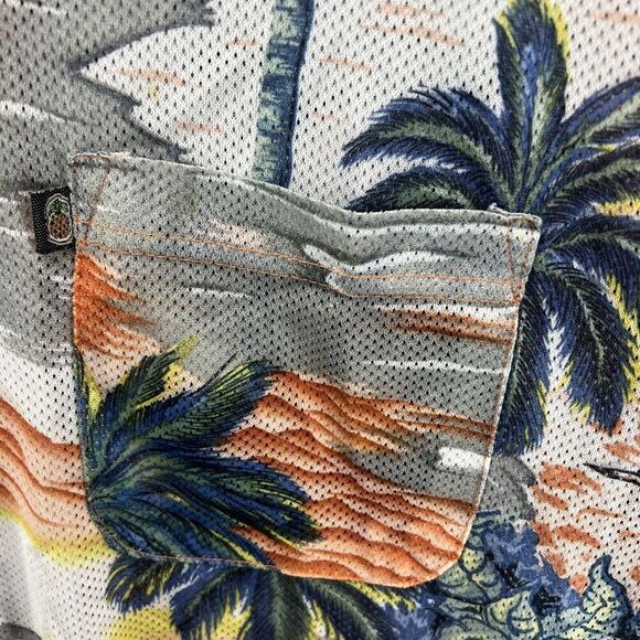 Pineapple Connection Hawaiian Shirt Mens XL Multicolor Button Up Palm Trees - Picture 2 of 7